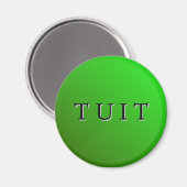 Green Round Tuit Magnet (Vorderseite/Rückseite)