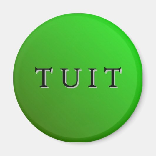 Green Round Tuit Magnet (Vorne)