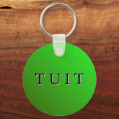 Green Round Tuit Schlüsselanhänger (Vorderseite)