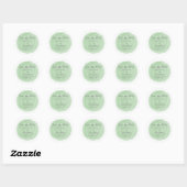 Green Round Watercolor Save the Date Stickers (Blatt)