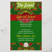 Green Royal Goddess Art Custom Event Flyer (Hinten)