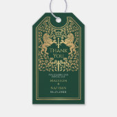 Green Royal Lion Medieval Sword Wedding Vielen Dan Geschenkanhänger (Vorderseite)