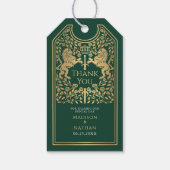 Green Royal Lion Medieval Sword Wedding Vielen Dan Geschenkanhänger (Rückseite)