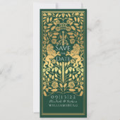 Green Royal Lion Mittelalterliche Hochzeit Einladung (Vorderseite)