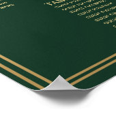 Green Royal Mittelalterliches Schwert Hochzeitstab Poster (Ecke)