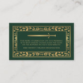 Green Royal Sword Wedding Website UAWG QR Code Begleitkarte (Vorderseite)