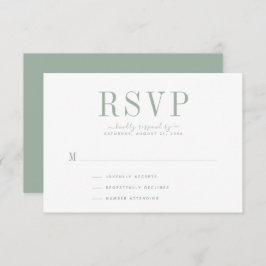 Green RSVP Card für Hochzeitssage