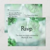 Green  RSVP w Entree Choices Einladungspostkarte (Vorne/Hinten)