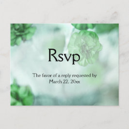 Green RSVP w Entree Choices Einladungspostkarte