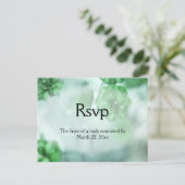 Green  RSVP w Entree Choices Einladungspostkarte (Stehend Vorderseite)