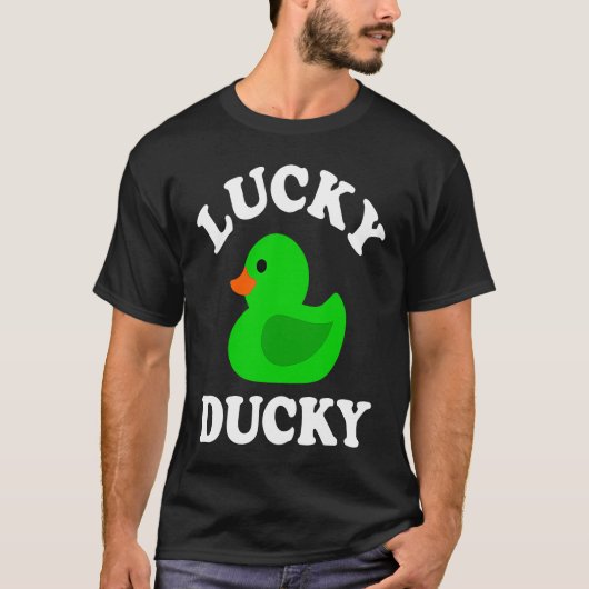 Green Rubber Duck Lucky Ducky Quack St Patricks D T-Shirt (Vorderseite)