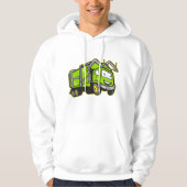 Green Rubbish Truck Mens Hoodie (Vorderseite)