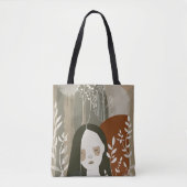 Green Rust Tan Empowering Woman Abstract  Tasche (Vorderseite)