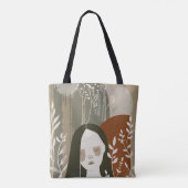 Green Rust Tan Empowering Woman Abstract  Tasche (Rückseite)
