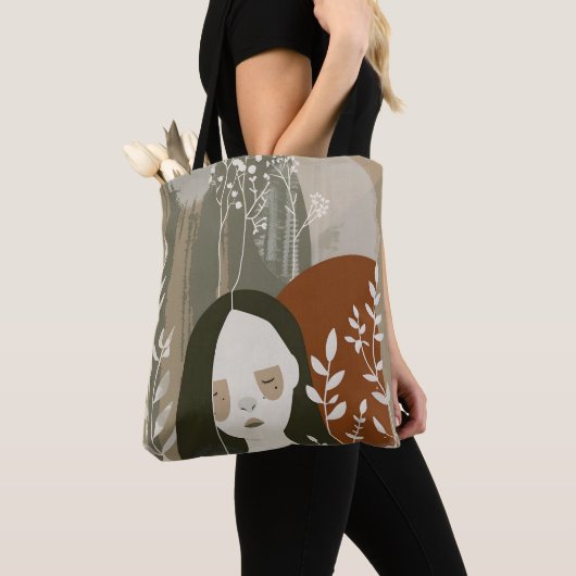 Green Rust Tan Empowering Woman Abstract  Tasche (Von Nahem)