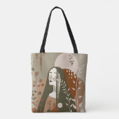 Green Rust Tan Empowering Woman Abstract Tasche (Rückseite)