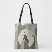 Green Rust Tan Empowering Woman Abstract  Tasche (Vorderseite)