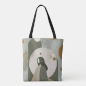 Green Rust Tan Empowering Woman Abstract  Tasche (Rückseite)