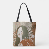Green Rust Tan Empowering Woman Abstract  Tasche (Rückseite)
