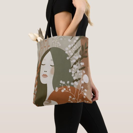 Green Rust Tan Empowering Woman Abstract  Tasche (Von Nahem)
