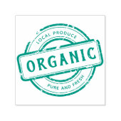 Green Rustic Bio Briefmarke Circle Aufkleber Permastempel (Design)