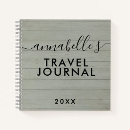 Green Rustic Camping Woods RV Travel Journal Notizblock