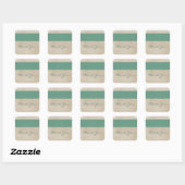 Green Rustic Damask Vielen Dank Stickers (Blatt)