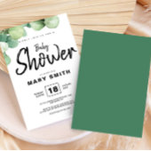 Green Rustic Eucalyptus Baby Shower Einladung
