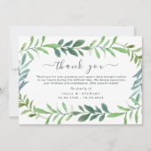Green Rustic Eukalyptus Funerod Vielen Dank Karte (Vorderseite)