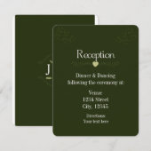Green Rustic Forest Wedding Card Einladung (Vorne/Hinten)