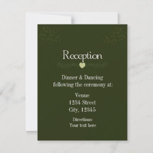 Green Rustic Forest Wedding Card Einladung