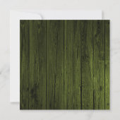Green Rustic Foto Collage Save the Date (Rückseite)