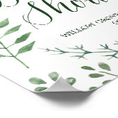 Green Rustic Kranz Brautparty Welcome Poster (Ecke)