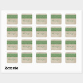Green Rustic Lace Danke Stickers (Blatt)