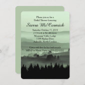 Green Rustic Mountain Bridal Dusche Einladung