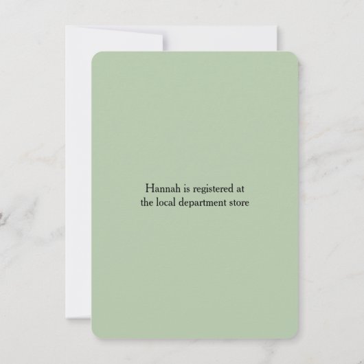 Green Rustic Mountain Bridal Dusche Einladung (Rückseite)