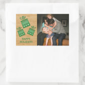 Green Rustic präsentiert Holiday Foto Stickers (Tasche)