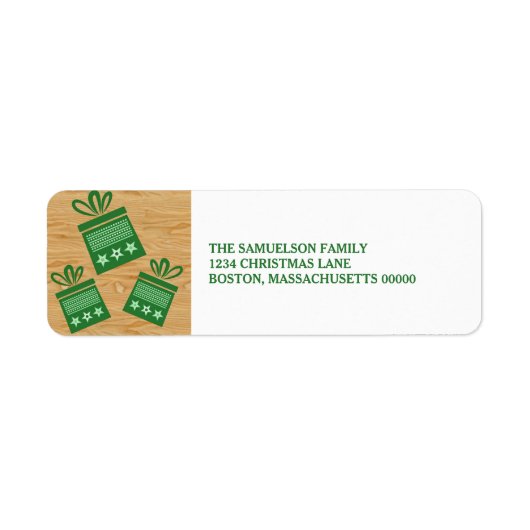 Green Rustic präsentiert Weihnachtsadressen-Labels (Vorne)