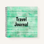 Green Rustic Travel Journal Notizblock (Vorderseite)