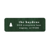 Green Rustic Tree Woodgrain Return Address Label (Vorne)