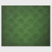 Green Rustic Vintag Dragon Print Geschenkpapier (Flach)