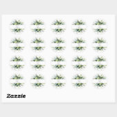 Green Rustic Wedding Circle Sticker (Blatt)