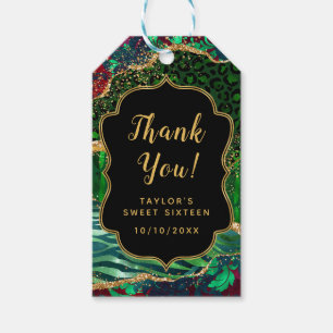 Green Safari Agate 16 . Geburtstag Vielen Dank Geschenkanhänger
