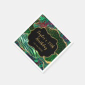 Green Safari Agate Birthday Serviette (Ecke)