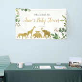 Green Safari Animal Baby Shower Banner (Messeveranstaltung)