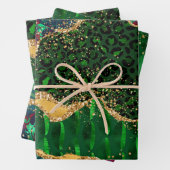 Green Safari Animal Print Agate Geschenkpapier Set (Beispiel)