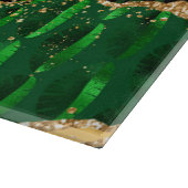 Green Safari Animal Print Agate Schneidebrett (Ecke)