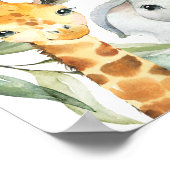 Green Safari Baby Dusche Willkommenspender Poster (Ecke)