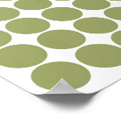 Green Safari Dot mit Namen Poster (Ecke)