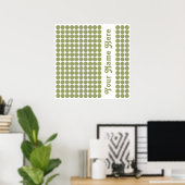 Green Safari Dot mit Namen Poster (Heimbüro)